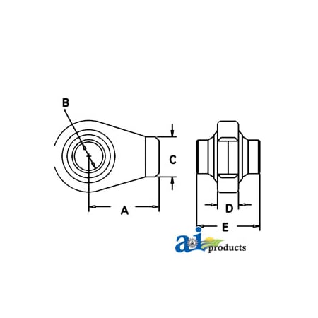 A & I Products Ball End, Cat I 4" x6" x2" A-BE003